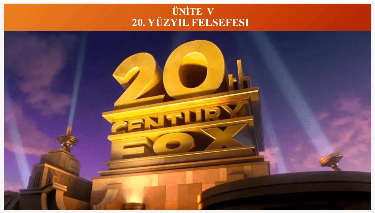 20.yy Felsefesi 20.yy Felsefesi