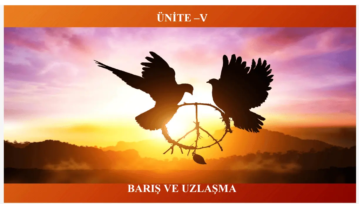Barış ve Uzlaşma Barış ve Uzlaşma